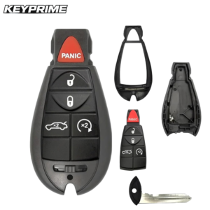 KEYPRIME - 2008-2019 Chrysler Dodge Jeep VW 5-Button Fobik Key Shell